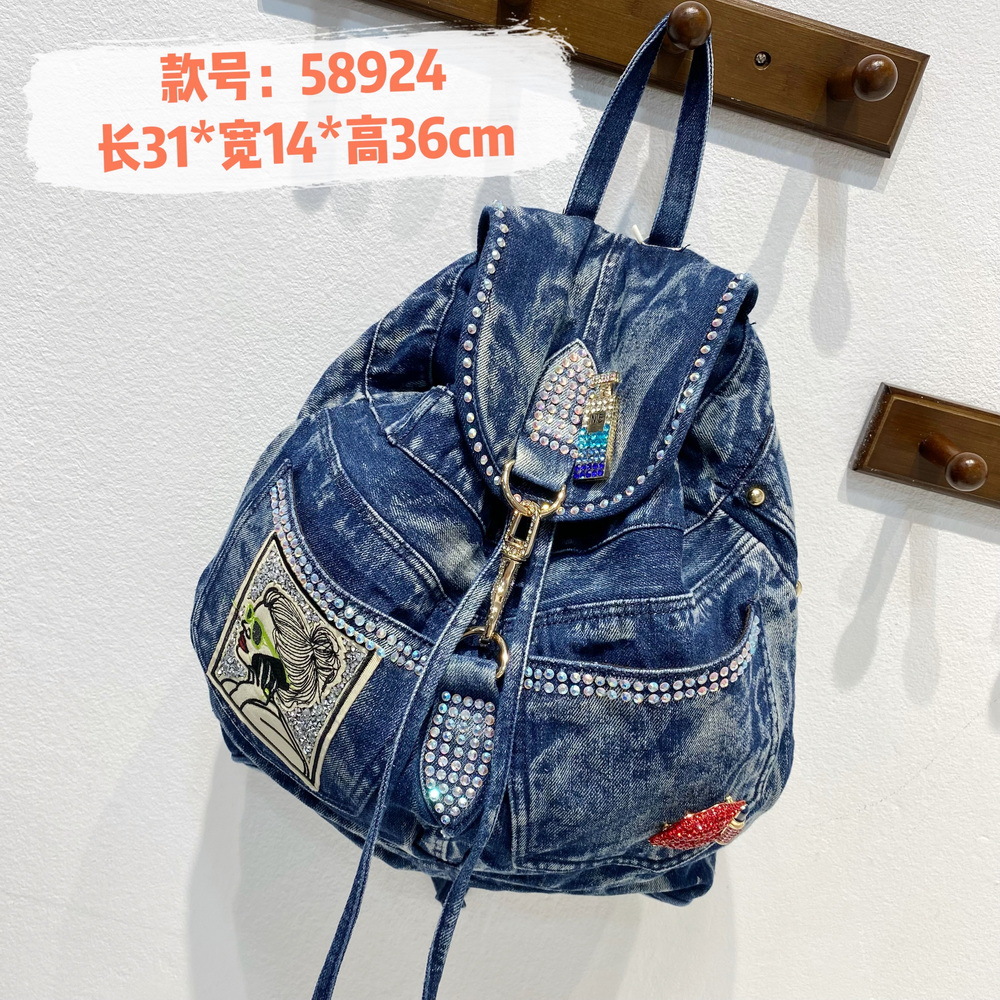 Zaino da donna in denim di lus - Travel Backpack Anti Theft recensione e prezzo