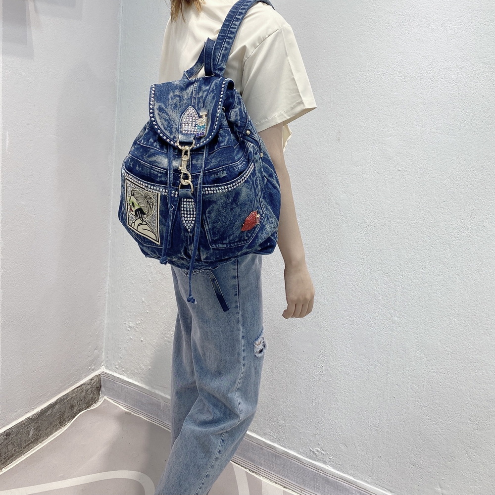 Zaino da donna in denim di lus - Travel Backpack Anti Theft recensione e prezzo