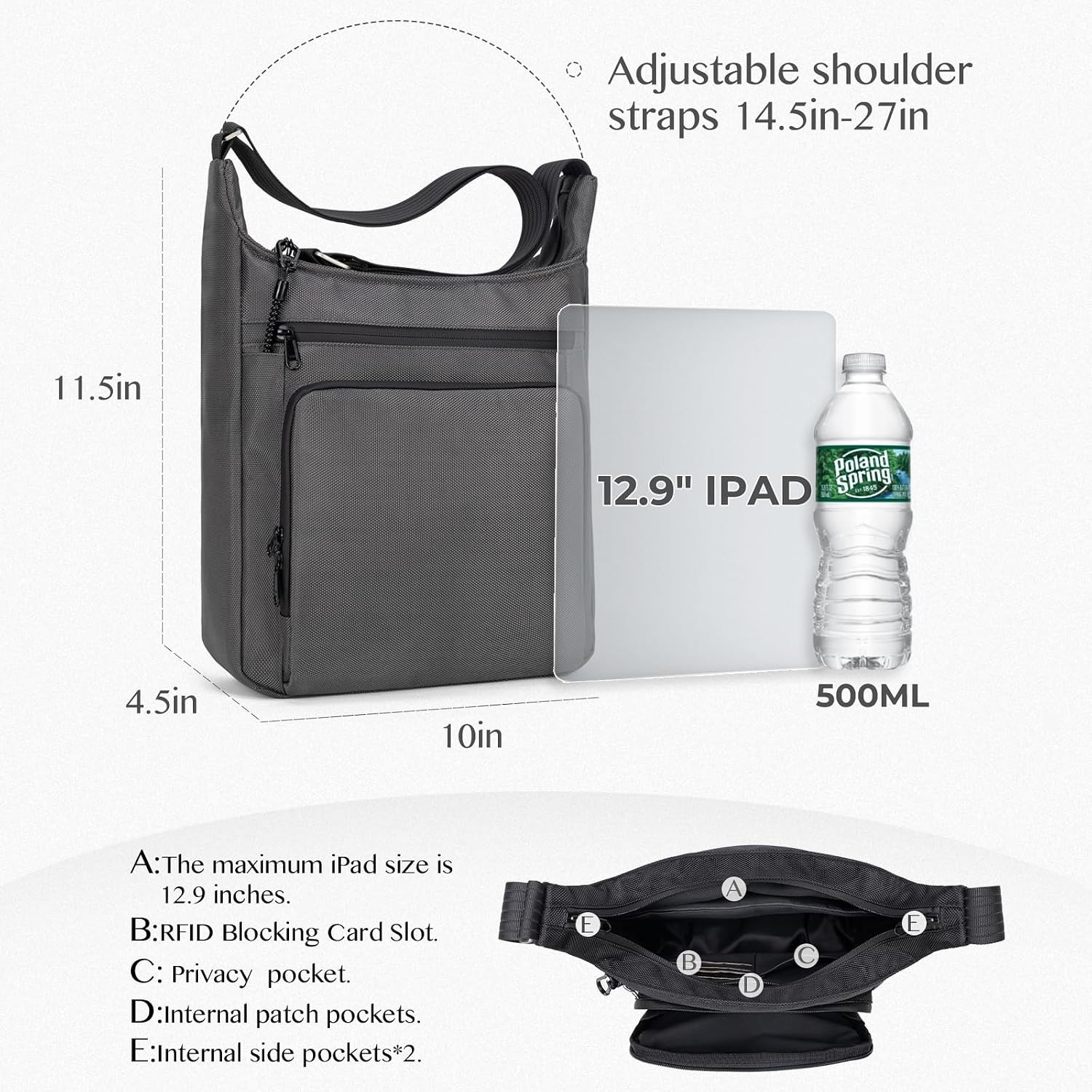 Zaino a tracolla antifurto per - Sling Backpack Shoulder recensione e prezzo